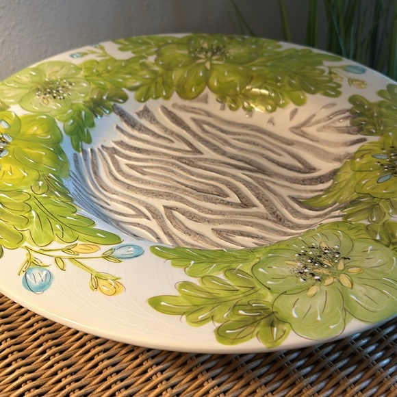 Vintage ‘Tropical Palm’ Hand Made Designer Laurie Gates Platter - Picture 4 of 12
